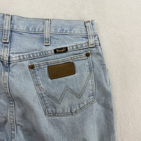 Vintage Wrangler Fits 30x33 Blue Light Wash Cowboy Rancher Straight Western Y2K - Picture 1 of 13
